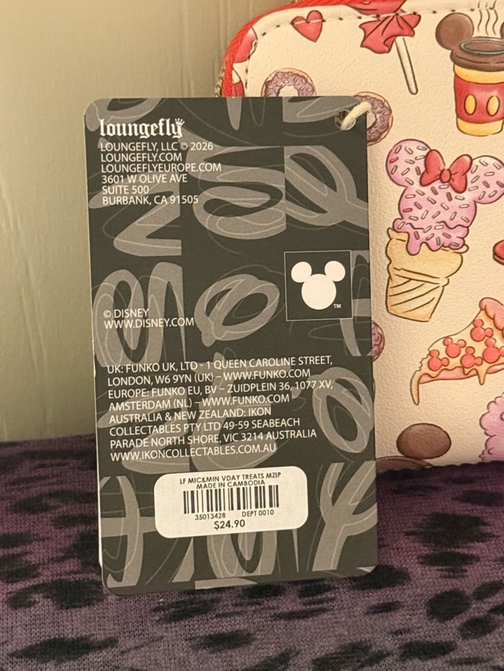 Loungefly Disney Snacks Print Mini Backpack and Wallet Set - Picture 3 of 11